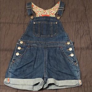 Denim short overalls
